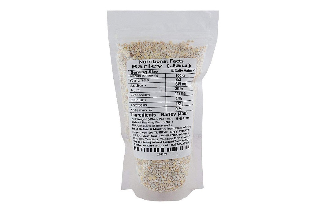 Leeve Dry fruits Barley (Jau)    Pack  400 grams
